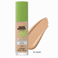 Тональний крем для обличчя Bell Hypoallergenic Nude & Moist 03 sand, 30 г