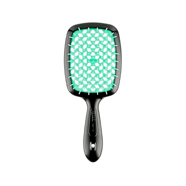 Щітка для волосся Janeke Superbrush The Original Italian Patent Чорна з бірюзовим