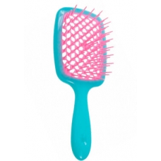 Щітка для волосся Janeke Superbrush The Original Italian Patent Бірюзова з рожевим