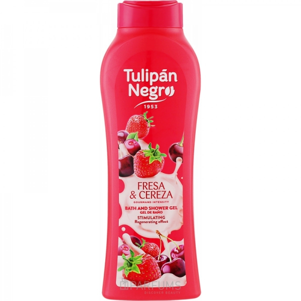 Гель для душу "Полуниця та вишня" Tulipan Negro Shower Gel