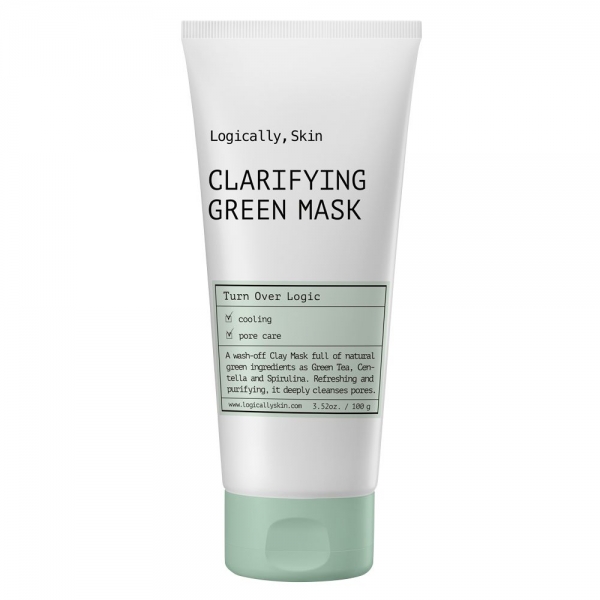 Очищувальна маска з глиною та спіруліною Logically, Skin Clarifying Green Mask
