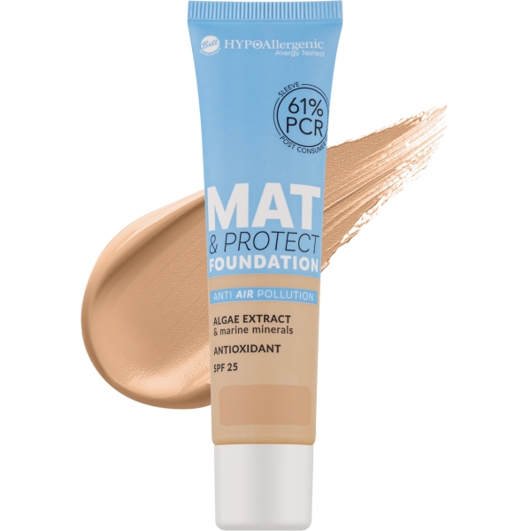 Тональна основа Bell Hypoallergenic Mat & Protect Foundation SPF 25,peach 04