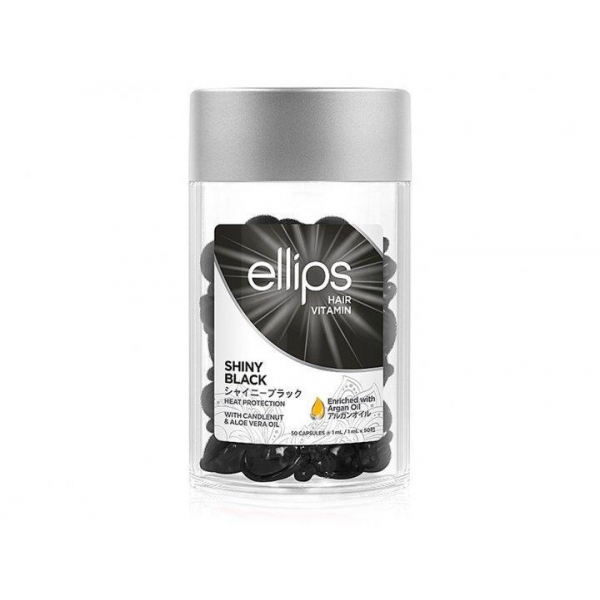 Капсули для волосся Ellips Hair Vitamin Нічне сяйво з фундуком та олією Алоє Віра, 50*1 мл