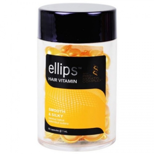 Капсули для відновлення волосся з про-кератиновим комплексом Ellips Smooth & Silky With Pro-Keratin Complex, 50шт по 1мл