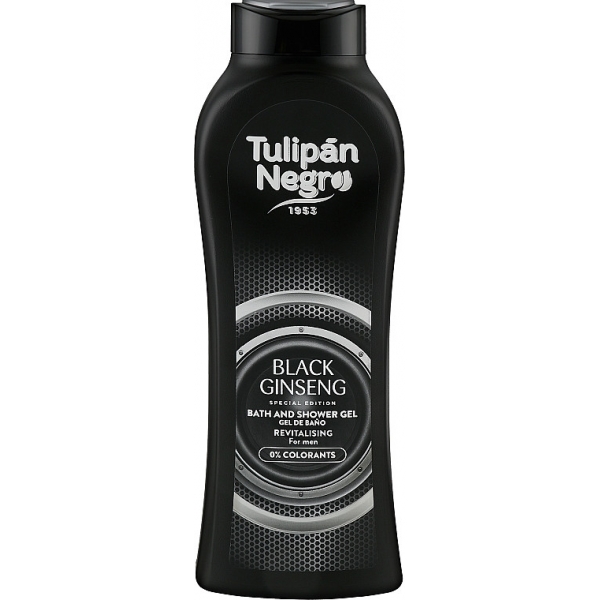 Гель для душу для чоловіків "Чорний женьшень" Tulipan Negro Shower Gel