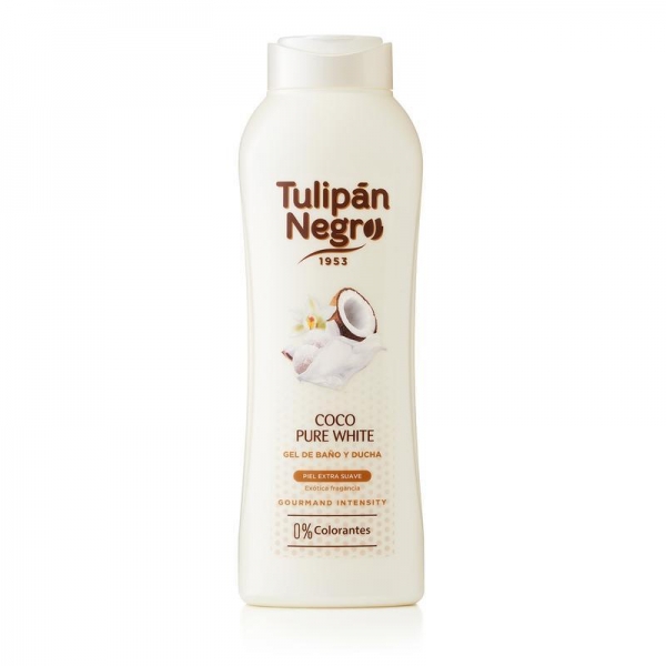 Гель для душу "Ніжний кокос" Tulipan Negro Coco Pure White Shower Gel
