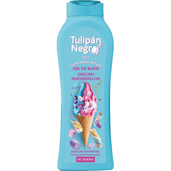 Гель для душу "Зефірний єдиноріг" Tulipan Negro Intense Bath And Shower Gel Marshmallow Unicorn