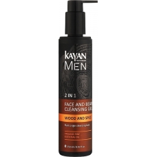 Гель 2в1 для бороди і обличчя, очищаючий Kayan Professional Men 2 in 1 Face and Beard Cleansing Gel