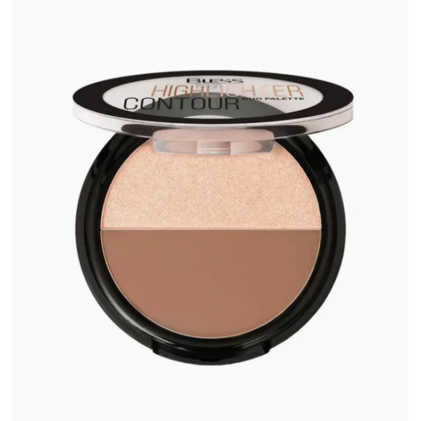 Палетка для макіяжу Bless Beauty Duo Palette Highlighter Contour 01