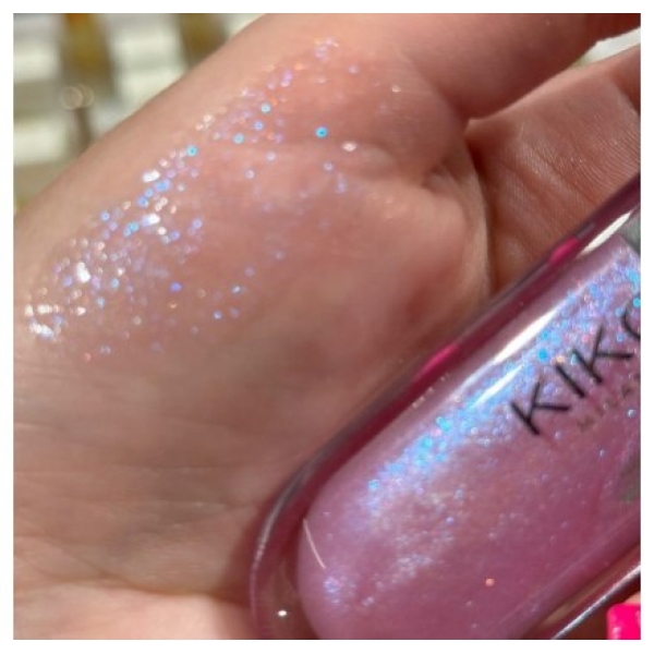 Зволожуючий блиск для губ з 3D-ефектом з олією маракуї KIKO MILANO Gold Reflections 3d Hydra Lip Gloss Limited Edition 01 Glowing Lilac
