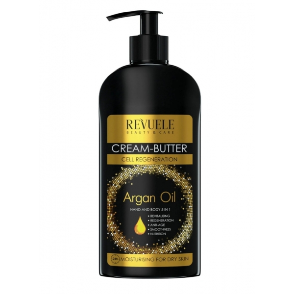 Крем-баттер для рук і тіла 5 в 1 Revuele Argan Oil Cream-Butter