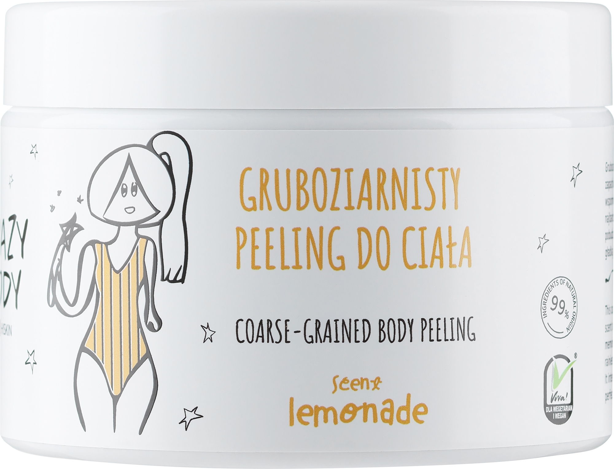 Скраб для тіла крупнозернистий "Лимонад" HiSkin Crazy Body Fine Grained Body Scrub