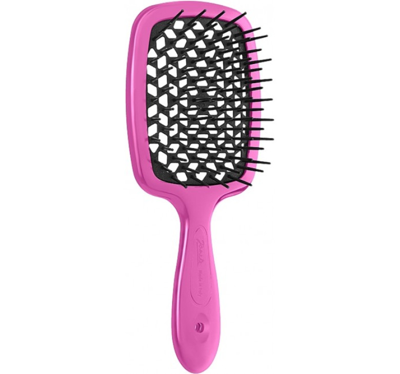 Щітка для волосся Janeke Superbrush The Original Italian Patent Рожева з чорним