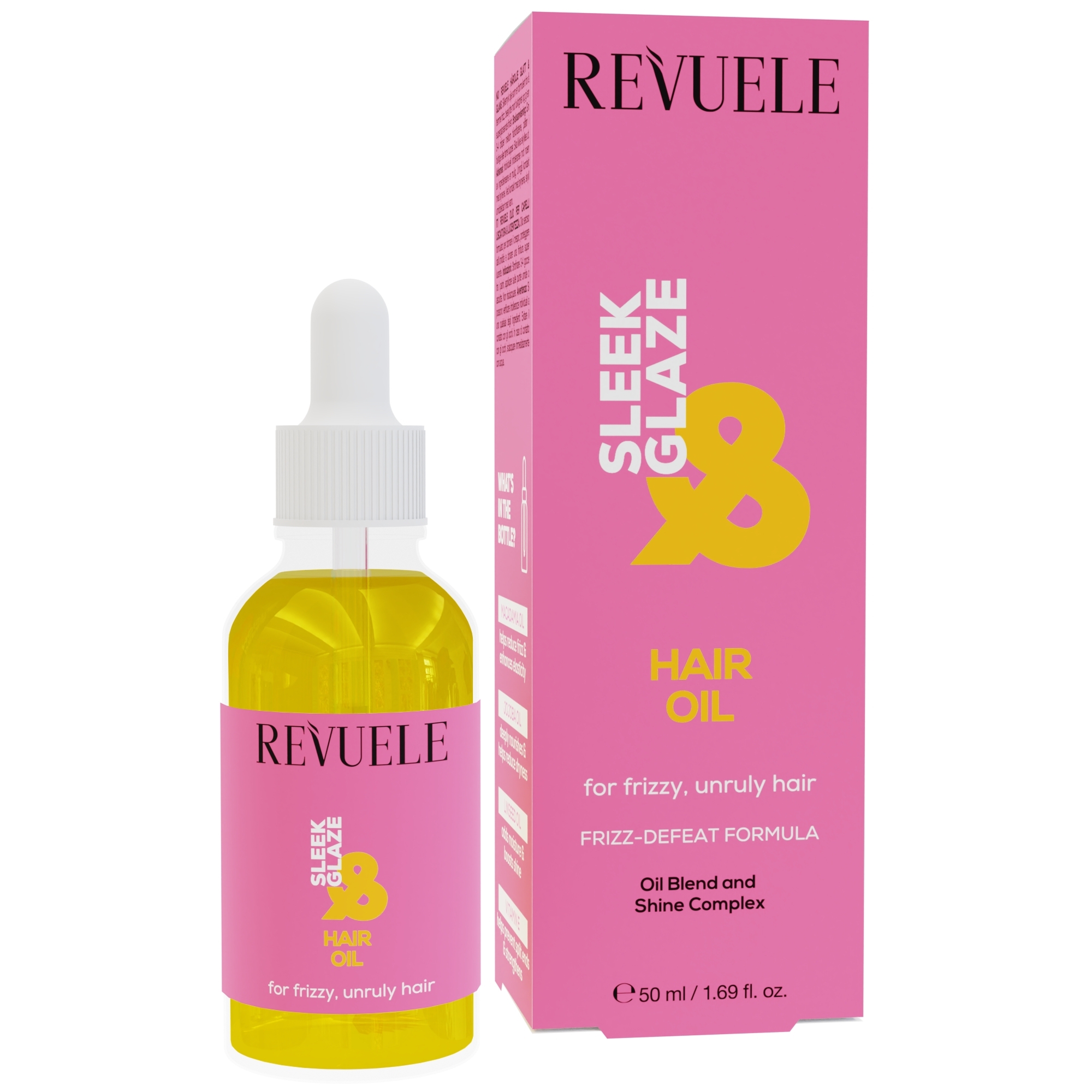 Олія для неслухняного та тьмяного волосся SLEEK & GLAZE Revuele