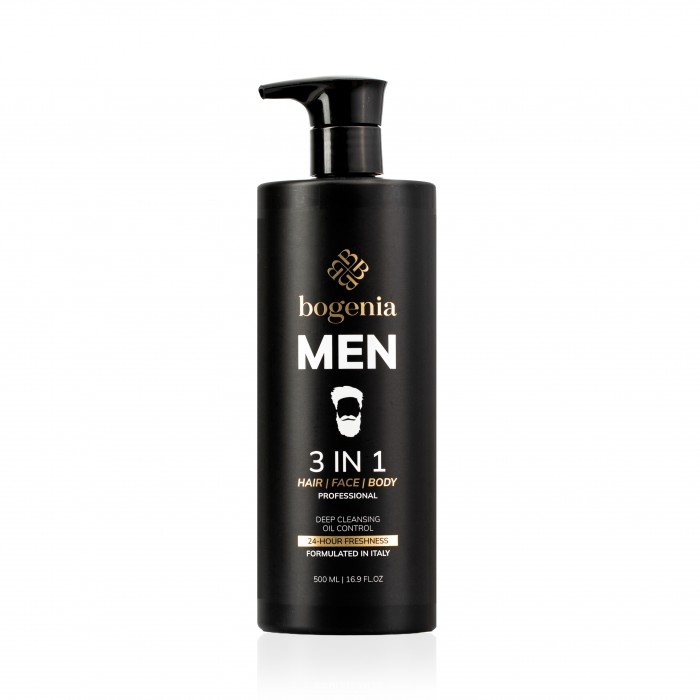 Чоловічий засіб Men 3 in 1 Hair Face Body Wash Bogenia BG450 №001