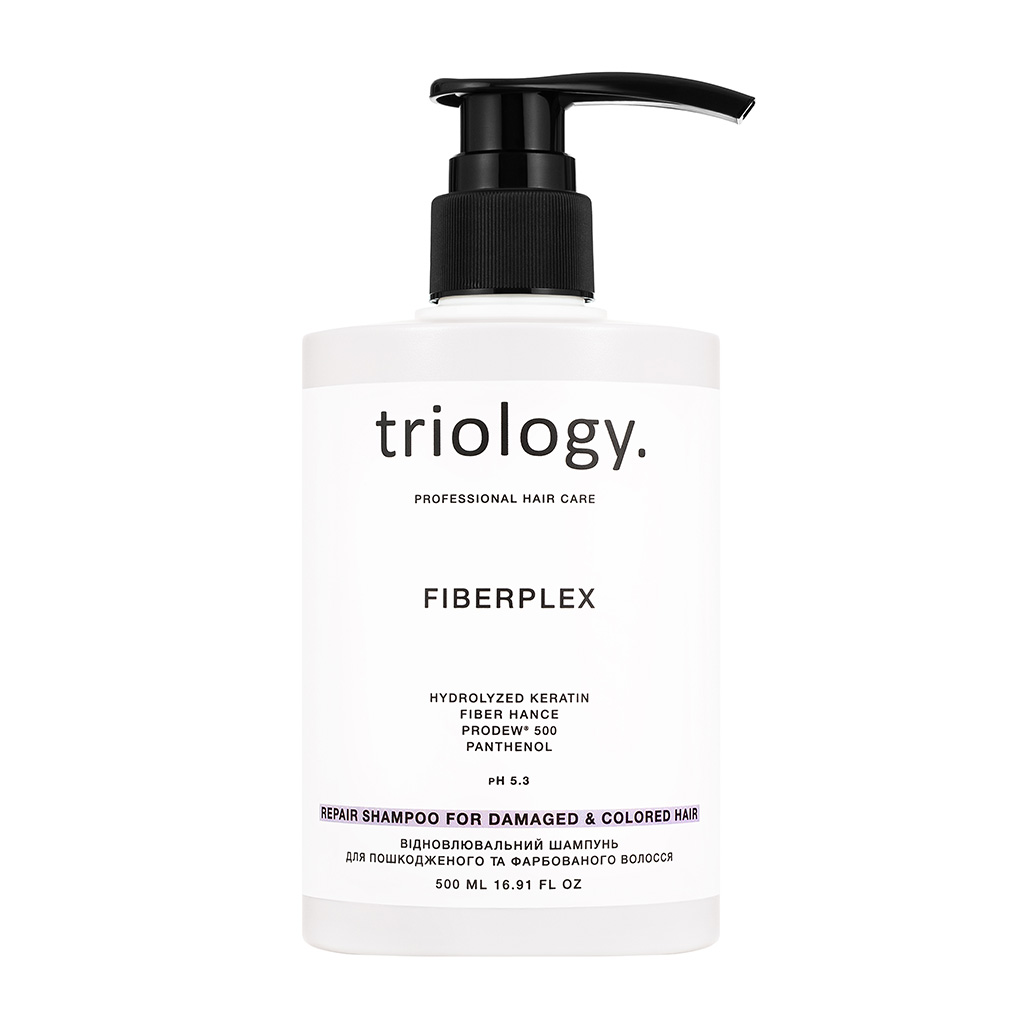 Відновлювальний шампунь для пошкодженого та фарбованого волосся Fiberplex Triology.