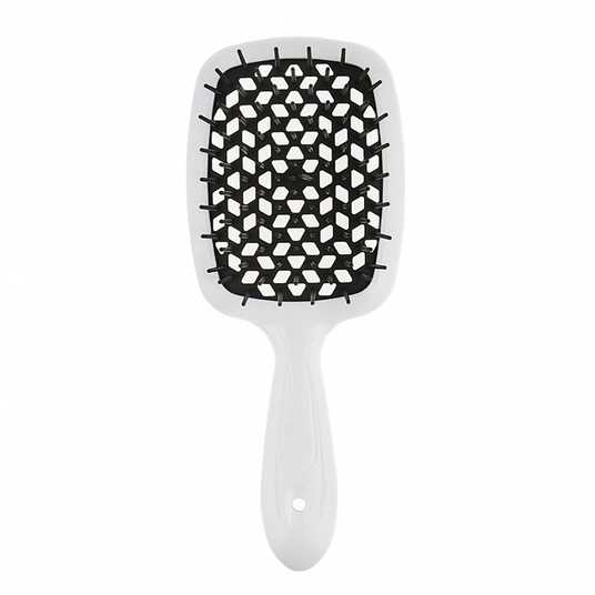 Щітка для волосся Janeke Superbrush The Original Italian Patent Біла з чорним