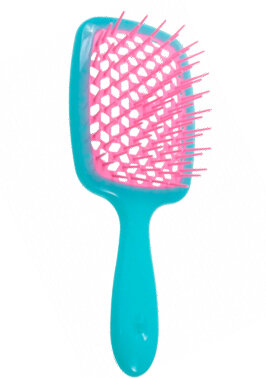 Щітка для волосся Janeke Superbrush The Original Italian Patent Бірюзова з рожевим