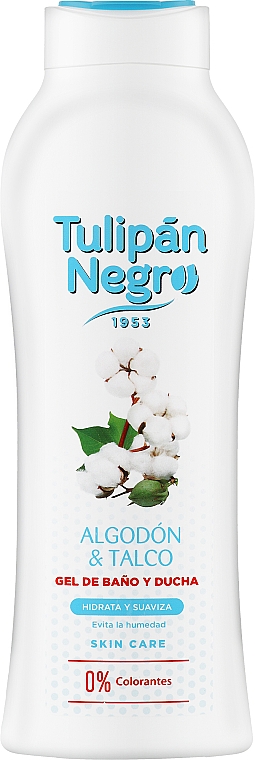 Гель для душу "Бавовна і тальк" Tulipan Negro Shower Gel