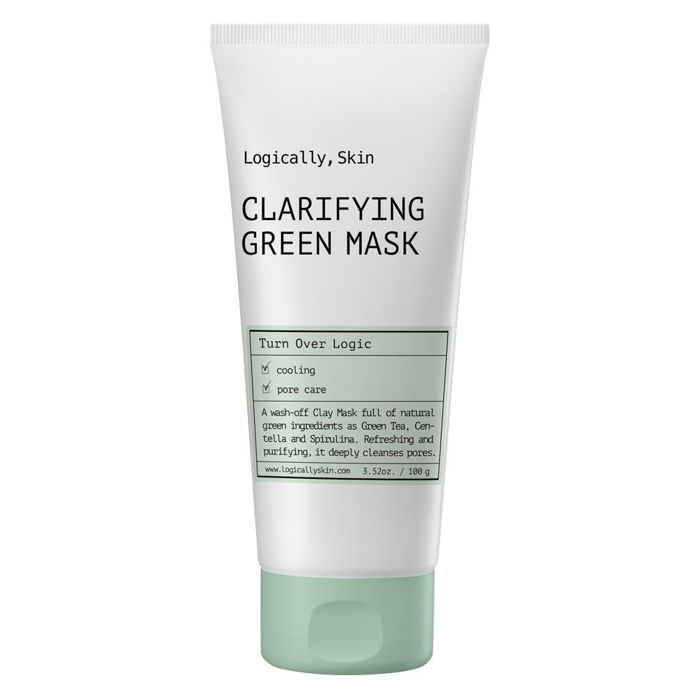 Очищувальна маска з глиною та спіруліною Logically, Skin Clarifying Green Mask