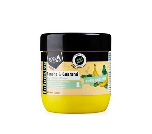 Маска для ламкого та слабкого волосся Real Natura SUPER HAIR FOOD BANANA E GUARANÁ