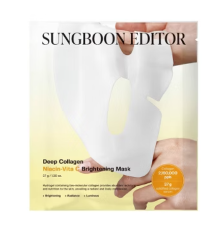 Маска освітлююча гідрогелева Sungboon Editor Deep Collagen Niacin Vita C Brightening Mask 