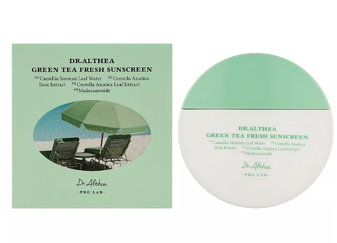 Сонцезахисний крем Dr. Althea Green Tea Fresh Sunscreen SPF 50+ PA++++, 45 мл