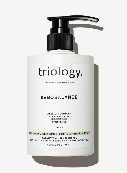 Балансувальний шампунь для волосся Sebobalance Triology.