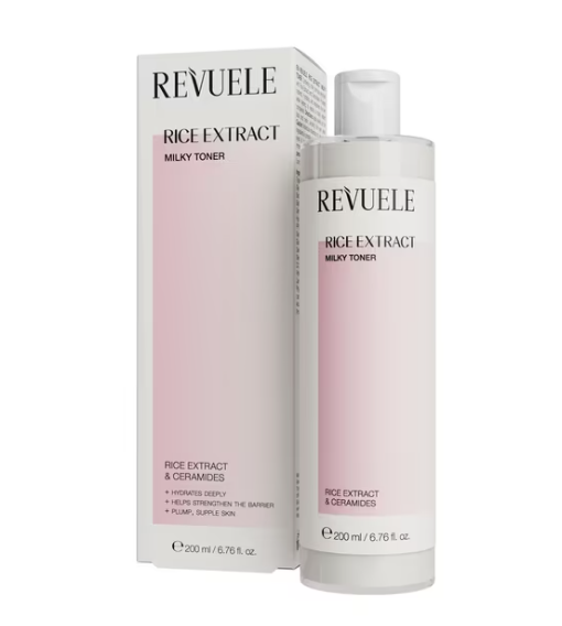 Тонер молочний з екстрактом рису для обличчя Revuele Rice Extract Milky Toner, 200 мл