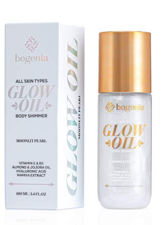 Олія-шиммер для тіла Glow Oil Body Shimmer Bogenia BG462 - №001 (Moonlit Pearl)